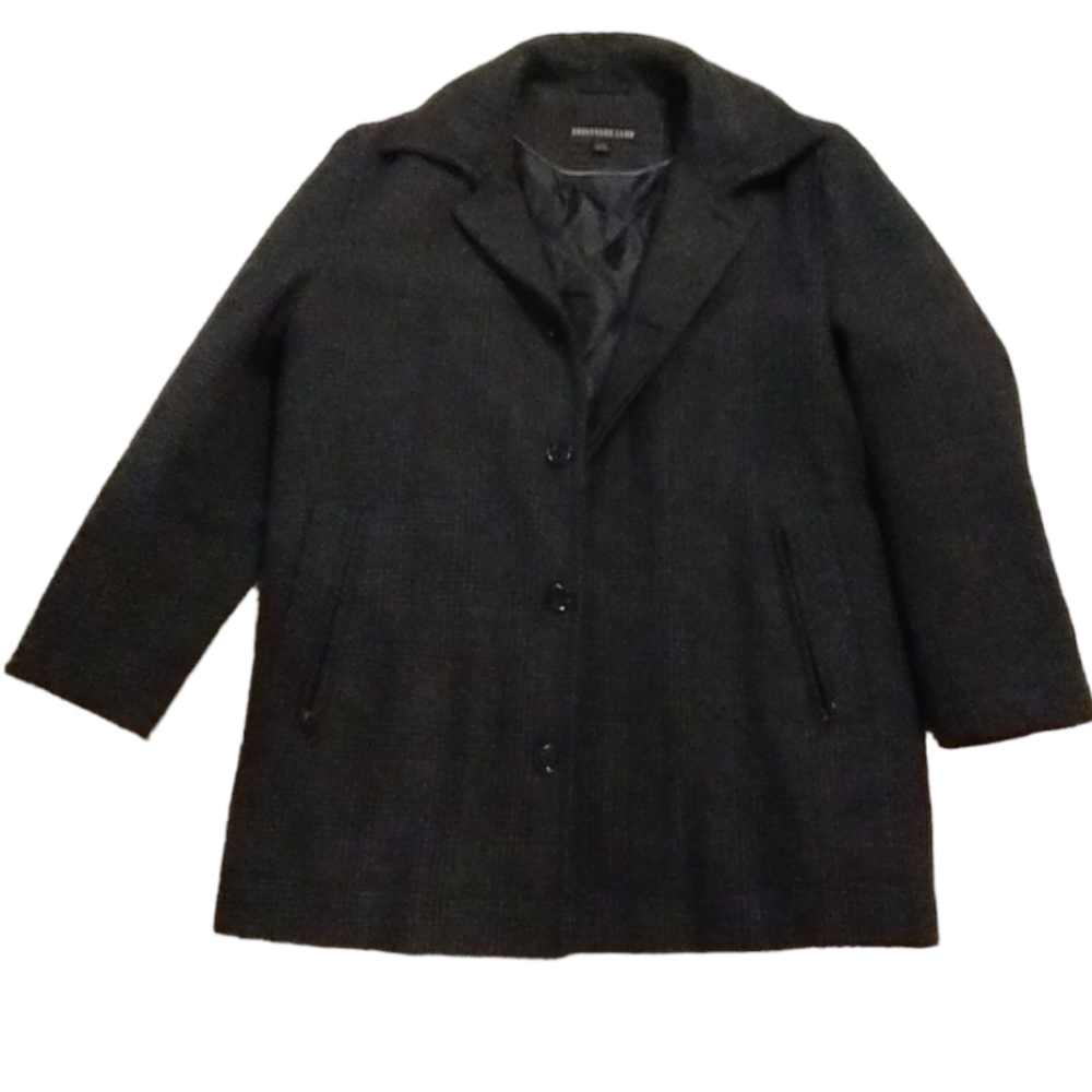 Size L boulevard pea coats thigh high men streetwear style jacket